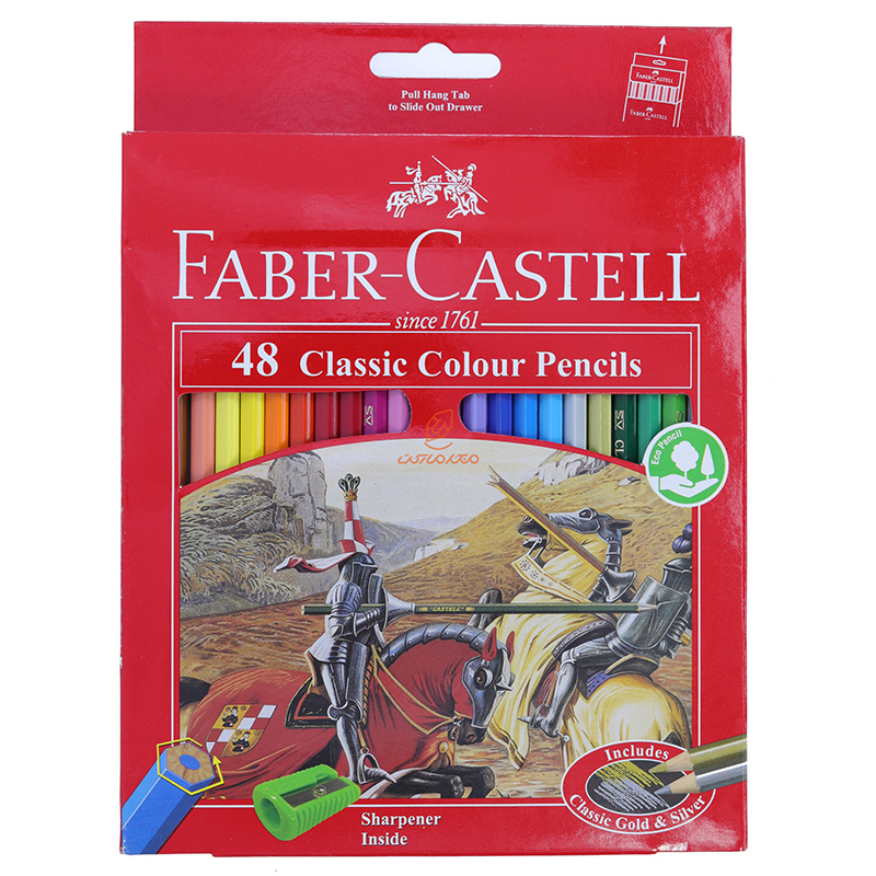 مداد رنگی 48 رنگ جعبه مقوایی کلاسیک فابر کاستل FABERCASTELL