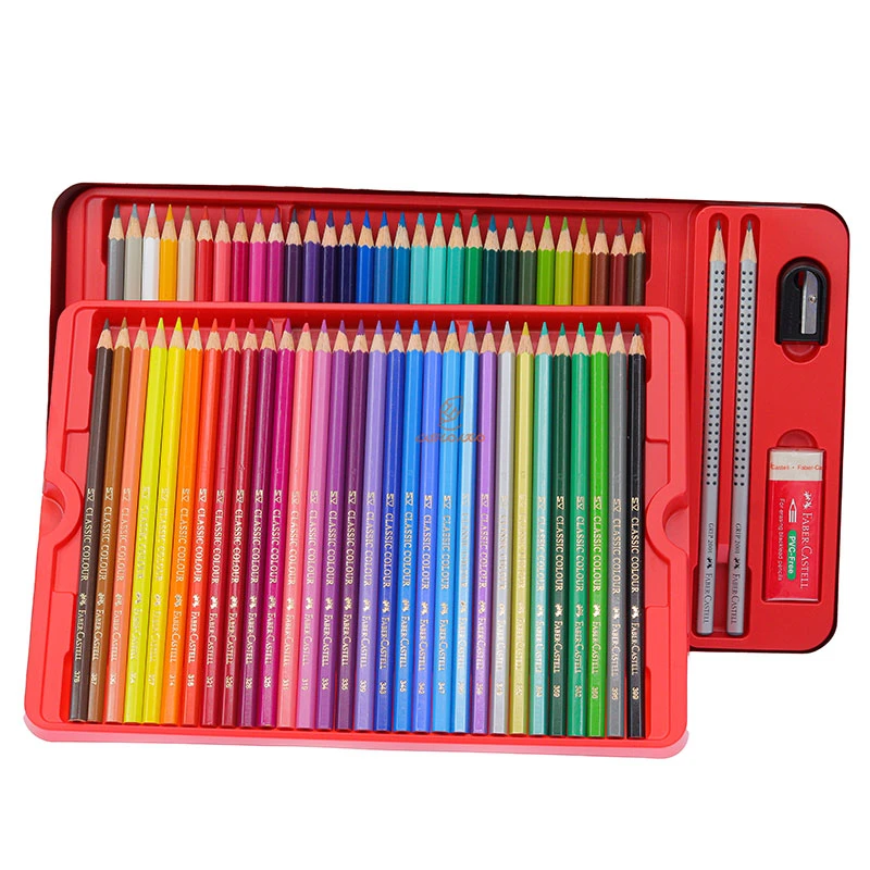 مداد رنگی 60 رنگ کلاسیک جعبه فلزی فابرکاستل FABERCASTELL (8)