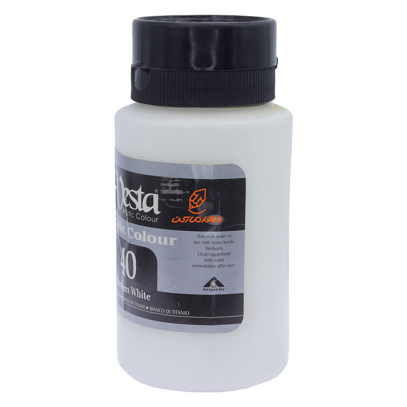 رنگ اکریلیک سفید 500 میل وستا (4)