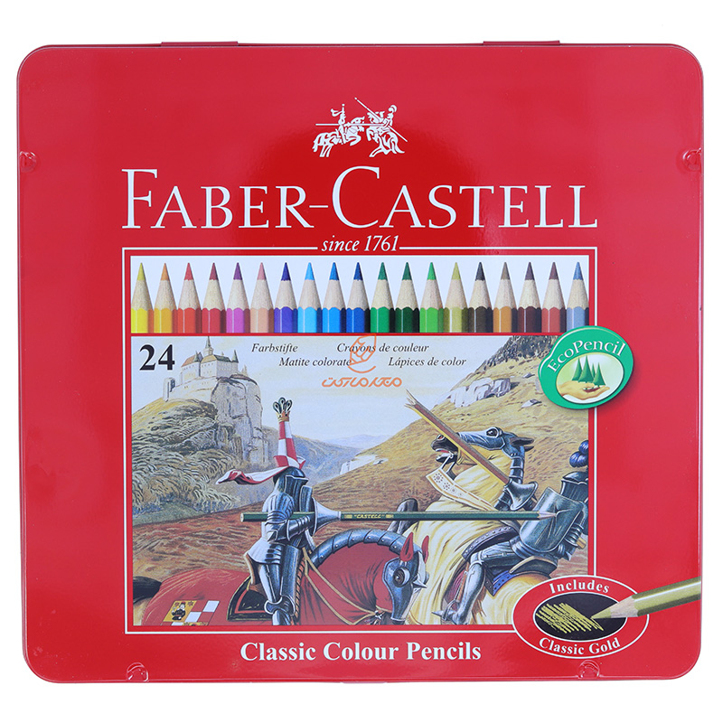 مداد رنگی 24 رنگ فلزی کلاسیک فابر کاستل FABERCASTELL