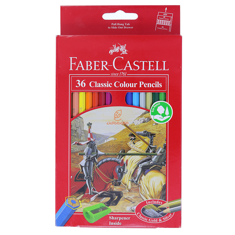 مداد رنگی 36 رنگ کلاسیک جعبه مقوایی فابر کاستل FABERCASTELL