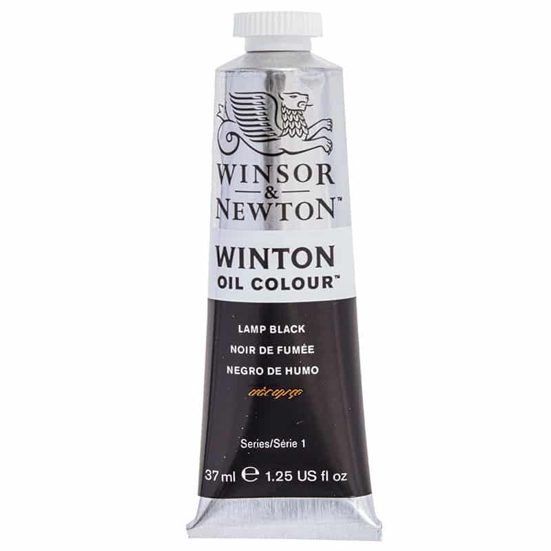 رنگ روغن تک رنگ 37 میل وینزور (Winsor&Winton)LAMP BLACK
