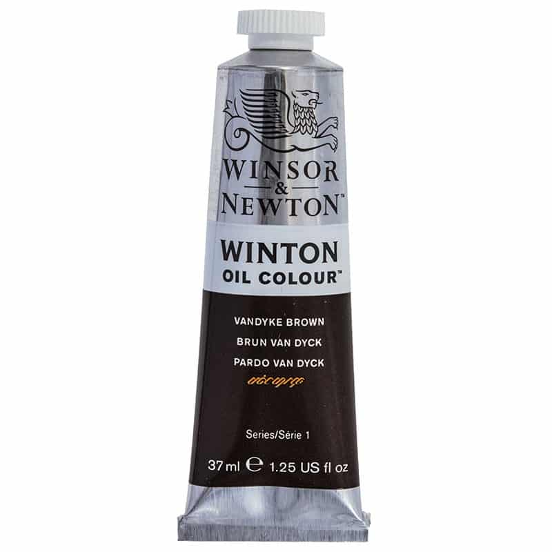 رنگ روغن تک رنگ 37 میل وینزور (Winsor&Winton)VANDYKE BROWN