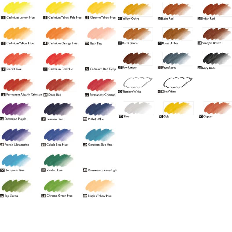 چارت-رنگ-روغن-وستا