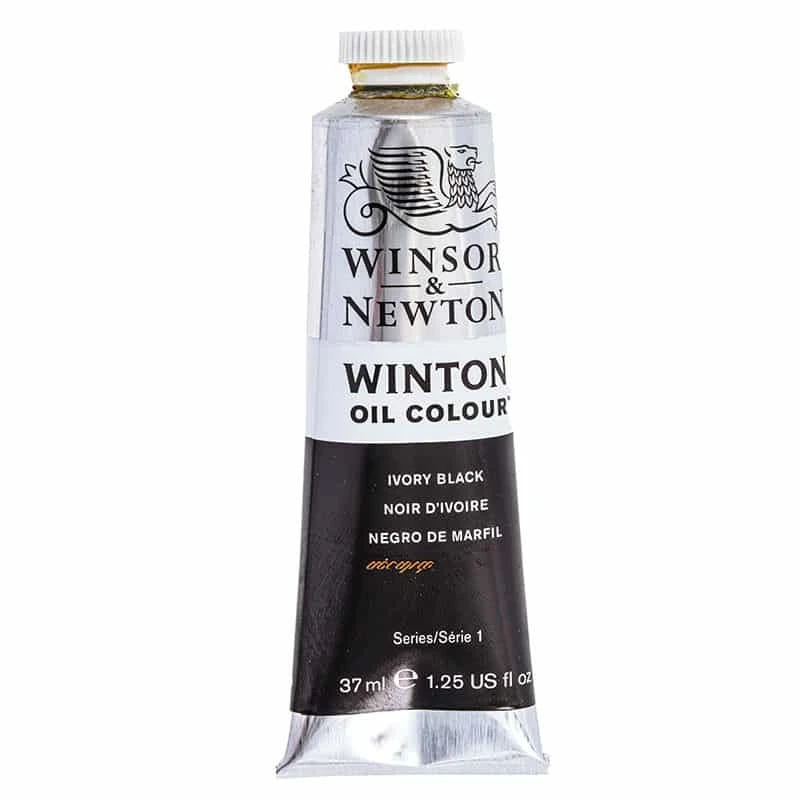 رنگ روغن تک رنگ 37 میل وینزور (Winsor&Winton)IVORY BLACK