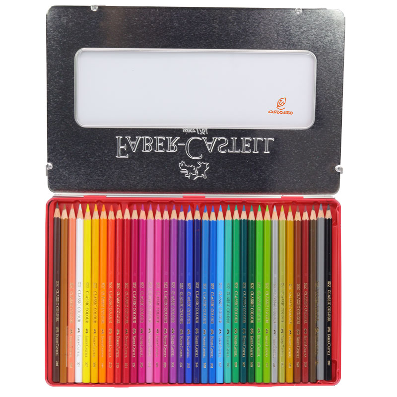 مداد رنگی 36 رنگ جعبه فلزی فابرکاستل FABERCASTELL (7)