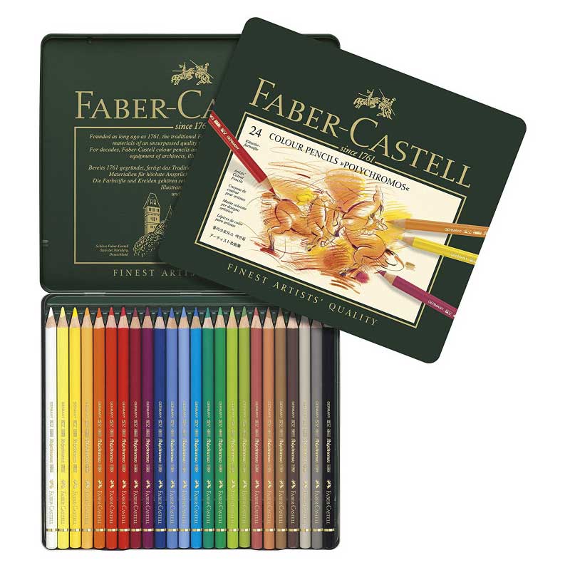 مداد رنگی 24 رنگ پلی کروموس فابرکاستل FABERCASTELL