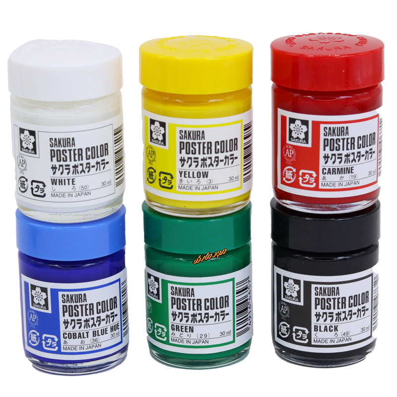 گواش 6 رنگ ساکورا (1)