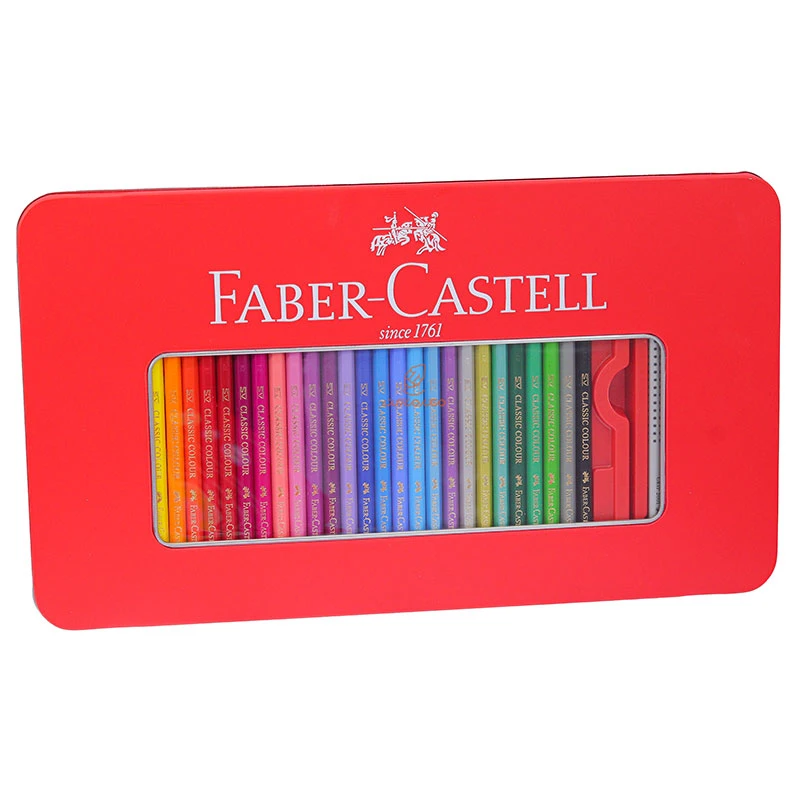 مداد رنگی 60 رنگ کلاسیک جعبه فلزی فابرکاستل FABERCASTELL (4)