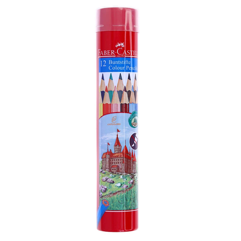 مداد رنگی 12 رنگ استوانه ای کلاسیک فابرکاستل FABERCASTELL (1)