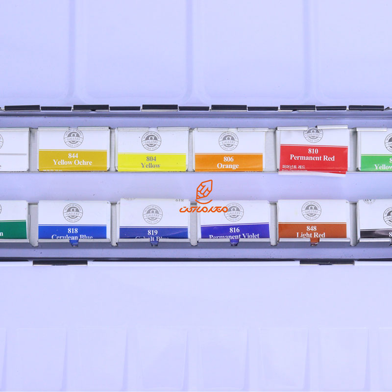 آبرنگ 12 رنگ قرص بزرگ مانگیو MUNGYO (1)