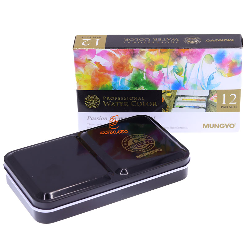 آبرنگ 12 رنگ قرص نیمه مانگیو MUNGYO (8)