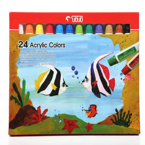 رنگ اکریلیک 24 رنگ تی تی