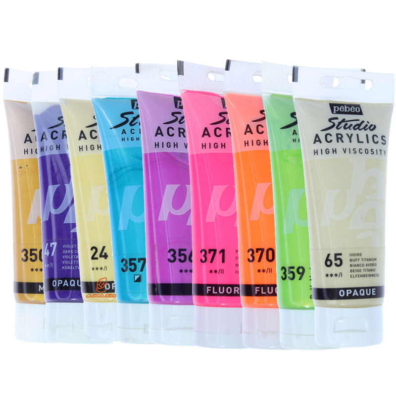 رنگ اکریلیک تک رنگ 100 میل پ ب او