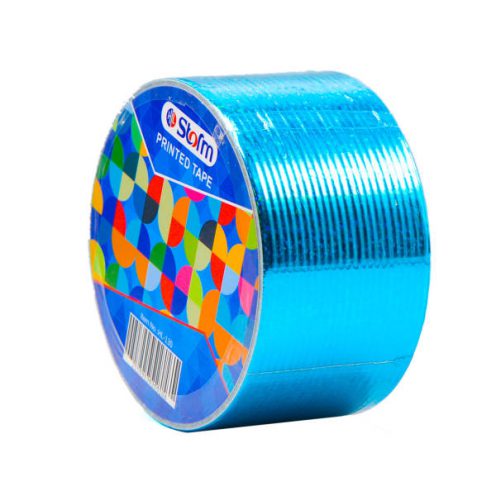 چسب پهن طرح دار پارچه ای آبی استورم