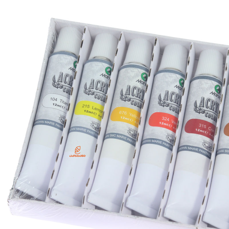رنگ اکریلیک 12 رنگ ماریس (4)