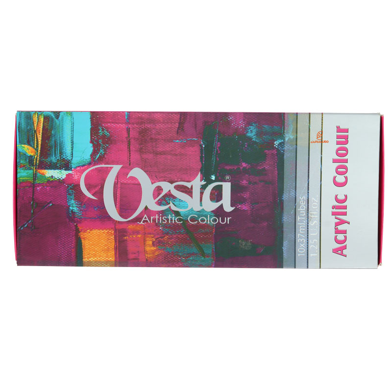 رنگ اکریلیک 10 رنگ 37 میل وستا VESTA