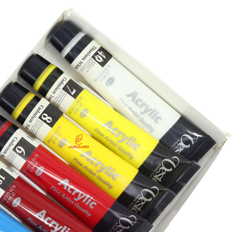 رنگ اکریلیک 12 رنگ وستا (5)