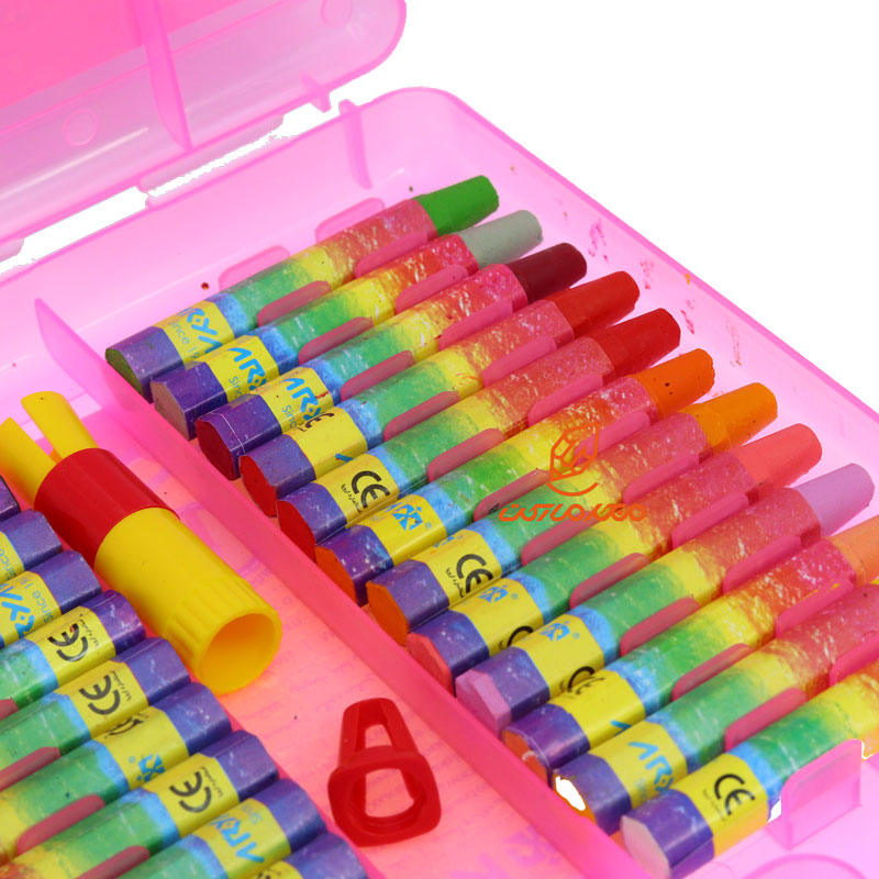 پاستل روغنی 24 رنگ طلقی 2031 صورتی آریا (5)