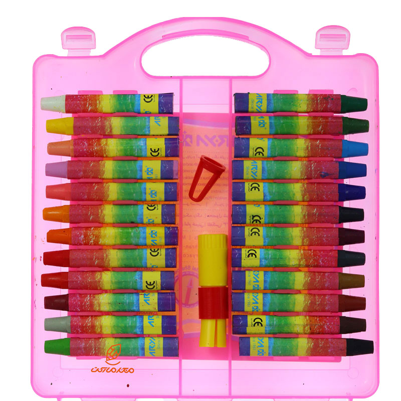 پاستل روغنی 24 رنگ طلقی 2031 صورتی آریا (1)