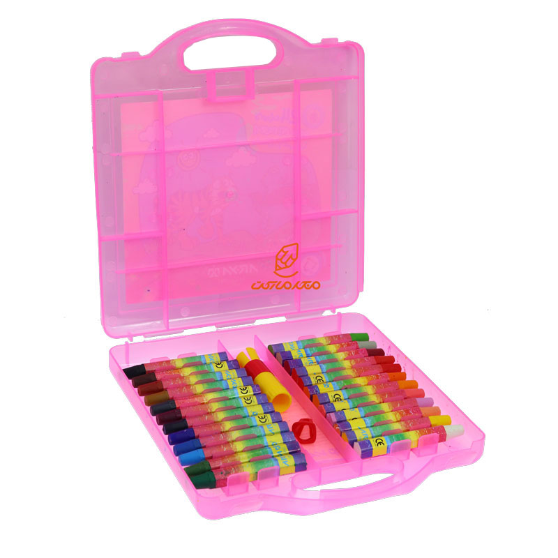 پاستل روغنی 24 رنگ طلقی 2031 صورتی آریا (4)