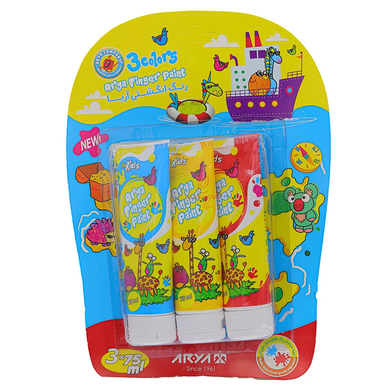 رنگ انگشتی 3 رنگ تیوپی کد 7016 آریا ARYA (2)