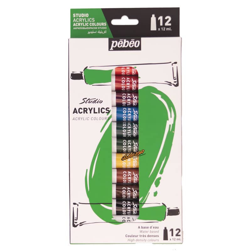 رنگ اکریلیک 12 رنگ پ ب او PEBEO