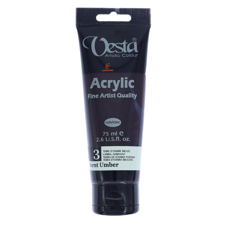 رنگ اکریلیک 75 میل تک رنگ وستا3