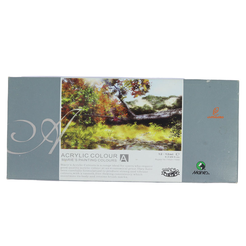 رنگ اکریلیک 12 رنگ ماریس (1)