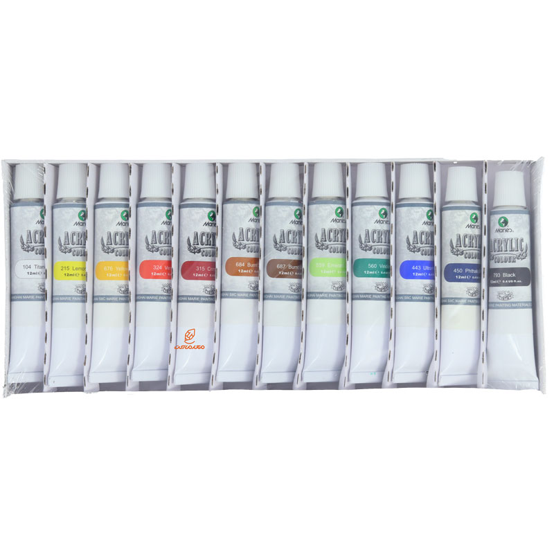 رنگ اکریلیک 12 رنگ ماریس