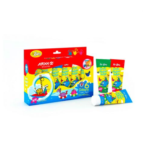 رنگ انگشتی 6 رنگ تیوپی آریا