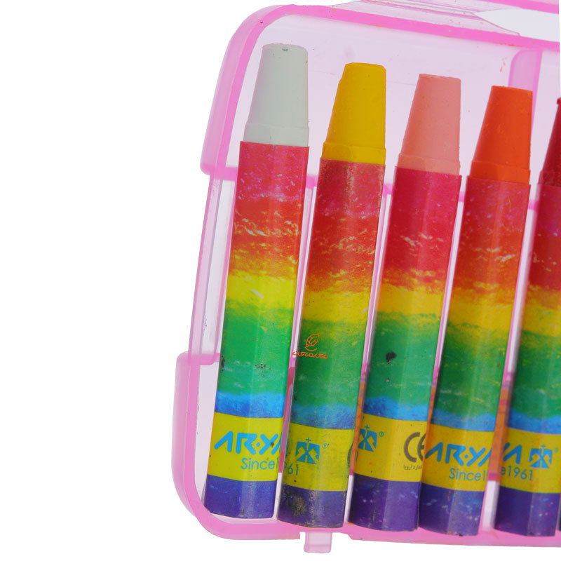 پاستل 12 رنگ طلقی صورتی آریا (1)