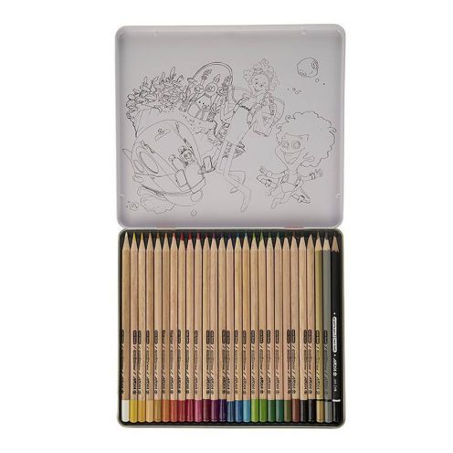 مداد رنگی 3+24 رنگ فلزی آریا