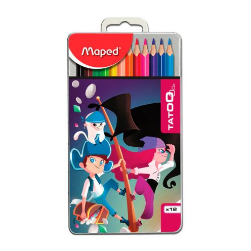 مداد رنگی 12 رنگ تاتو فلزی مپد MAPED