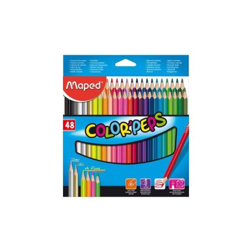 مداد رنگی 48 رنگ مقوایی مپد MAPED
