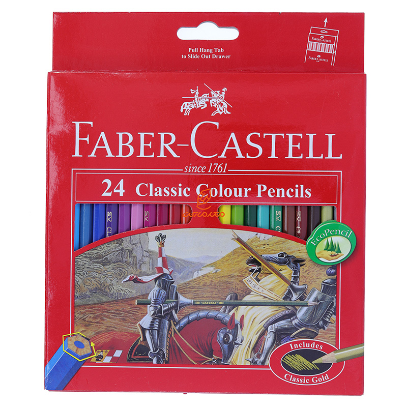 مداد رنگی 24 رنگ جعبه مقوایی فابر کاستل FABERCASTELL