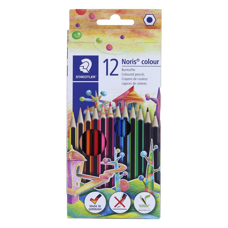 مداد رنگی 12 رنگ مقوایی نوریس استدلر