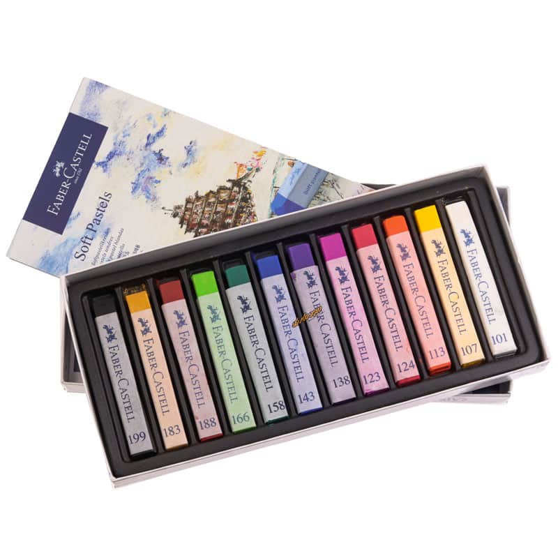 گچ پاستل کریتیو 12 رنگ فابر کاستل (1)