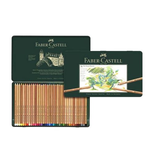 مداد رنگی پاستلی 36 رنگ فابرکاستل