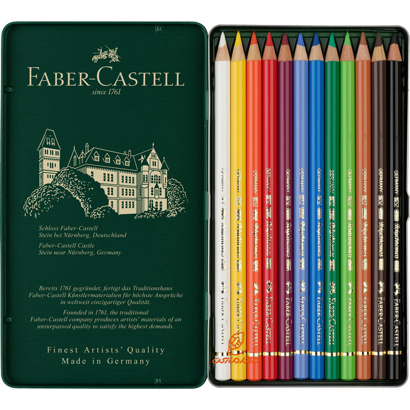 مداد رنگی 12 رنگ پلی کروموس فابرکاستل FABERCASTELL (2)