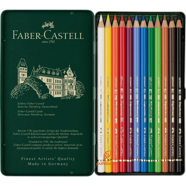 مداد رنگی 12 رنگ پلی کروموس فابرکاستل FABERCASTELL (2)
