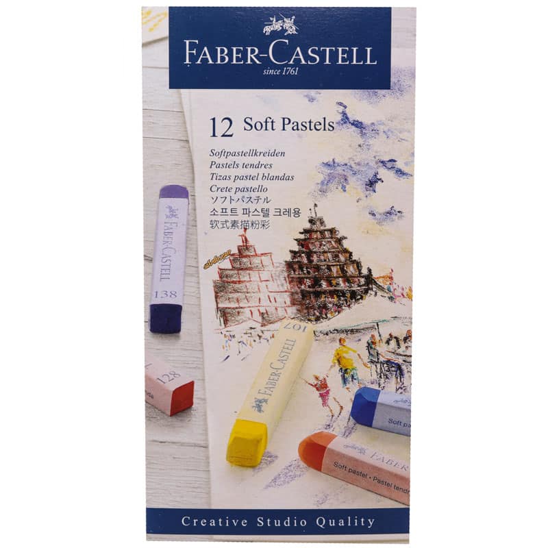 گچ پاستل کریتیو 12 رنگ فابر کاستل FABERCASTELL