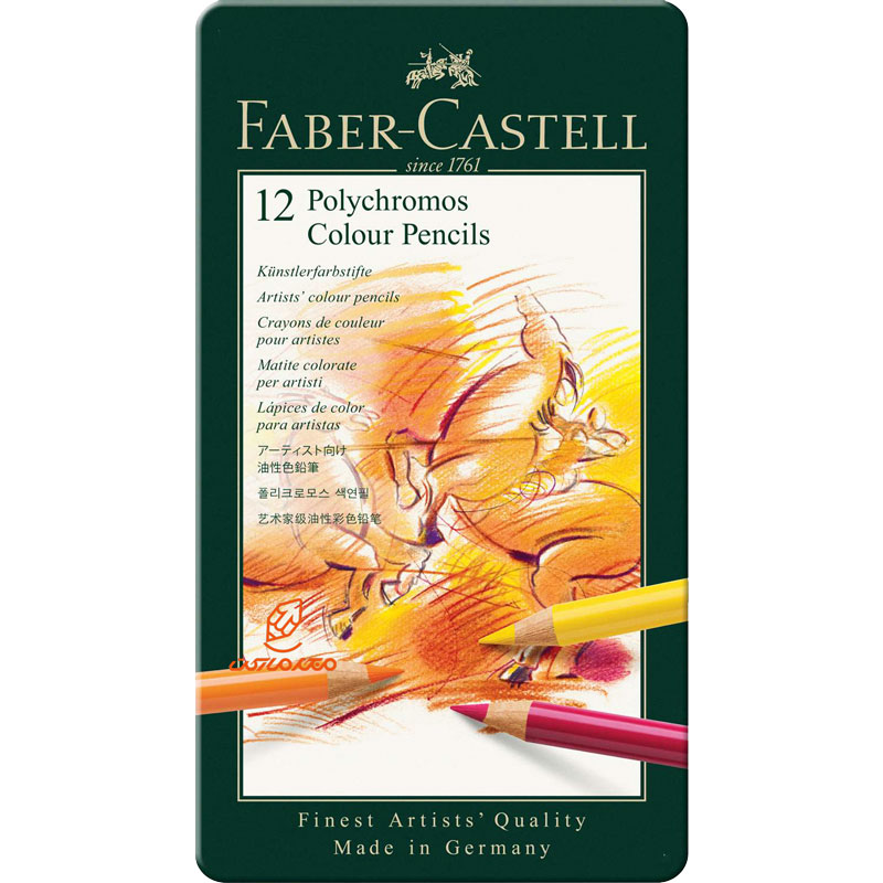 مداد رنگی 12 رنگ پلی کروموس فابرکاستل FABERCASTELL