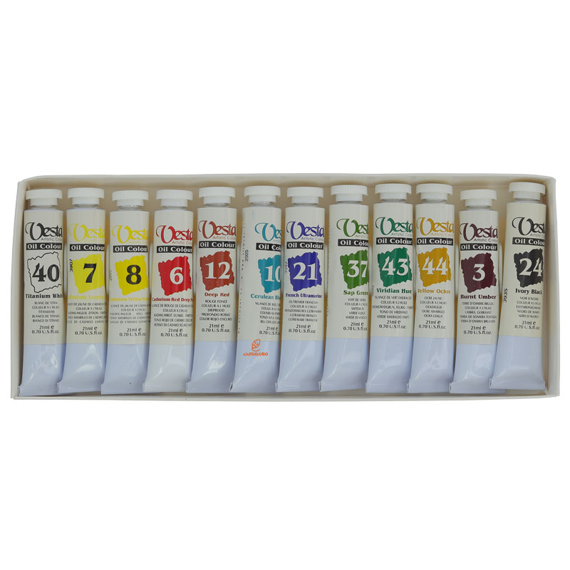 رنگ روغن 12 رنگ 21 میل وستا VESTA (6)