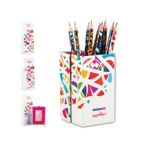 مداد مشکی طرح دار 819 جعبه مقوایی ماین