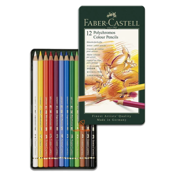 مداد رنگی 12 رنگ پلی کروموس فابرکاستل FABERCASTELL (4)