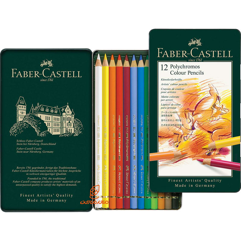 مداد رنگی 12 رنگ پلی کروموس فابرکاستل FABERCASTELL (3)