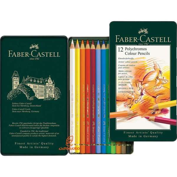مداد رنگی 12 رنگ پلی کروموس فابرکاستل FABERCASTELL (3)