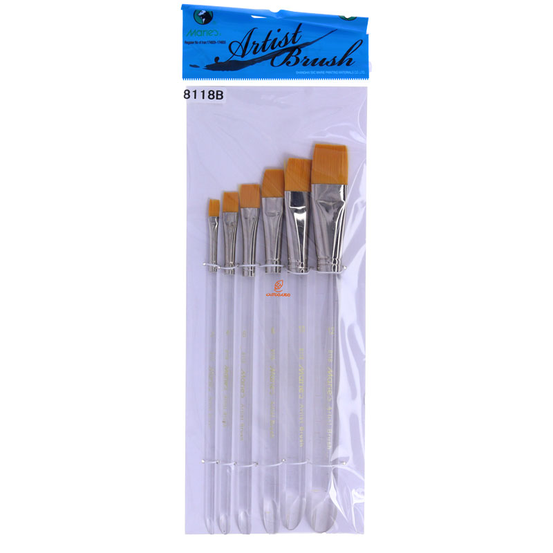 ست قلمو تخت دسته شیشه ای سری زوج کد 8118 ماریس