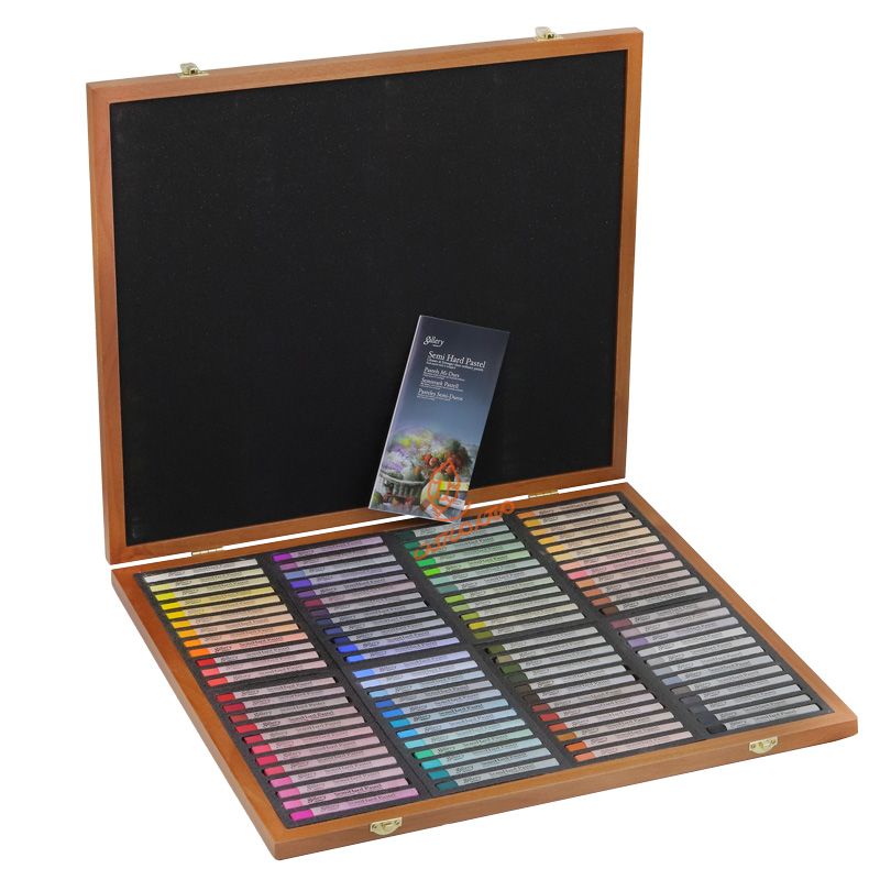 گچ پاستل آرتیست 96 رنگ جعبه چوبی گالری